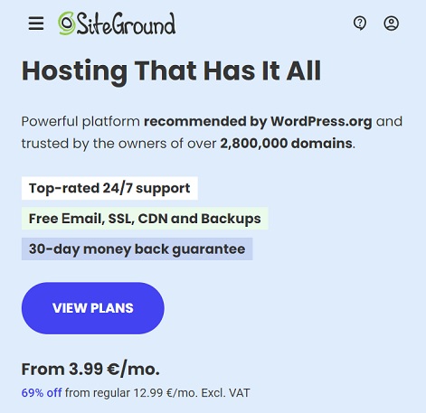SiteGround.com Rabatkoder
